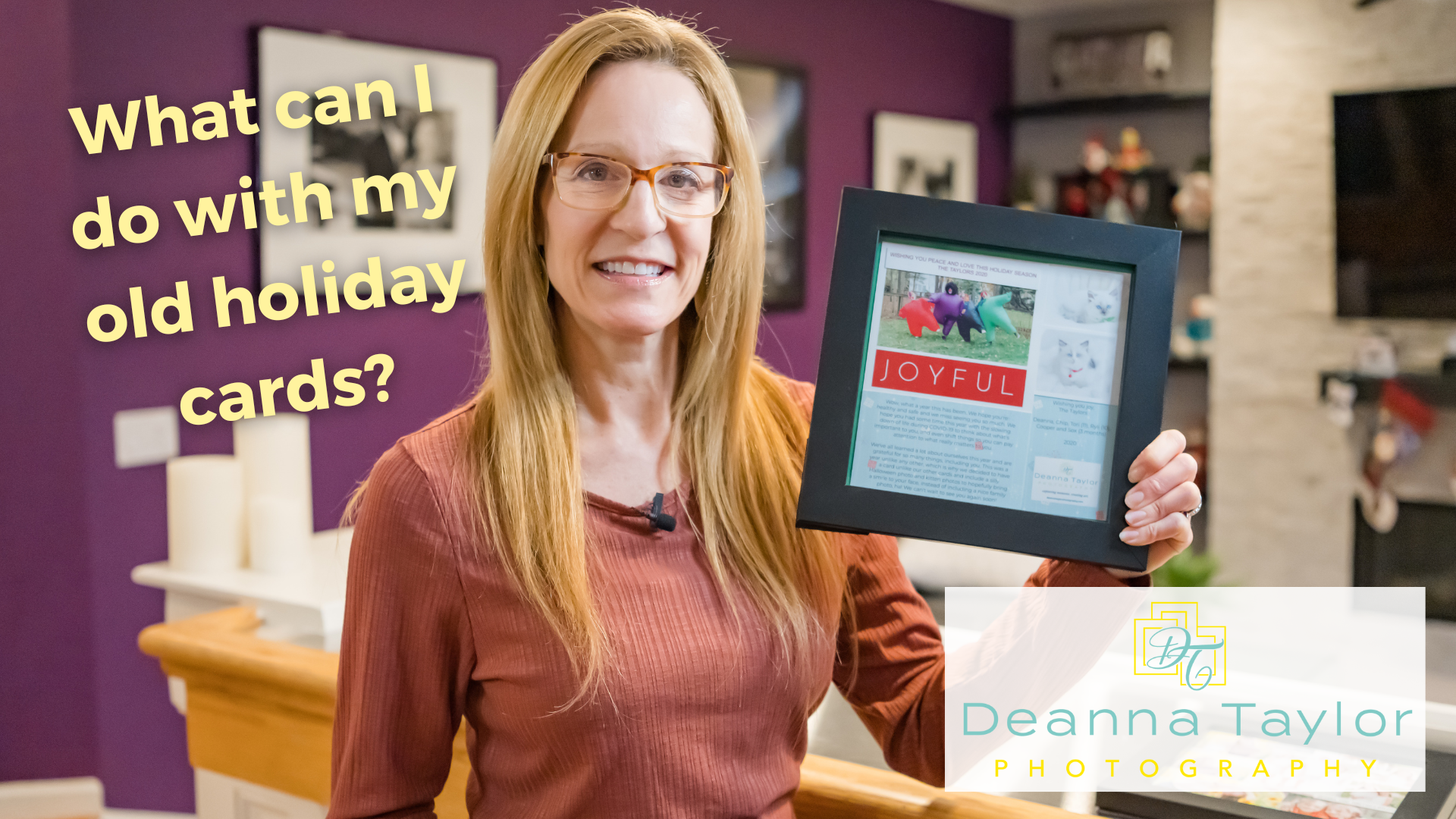 Framed holiday card example